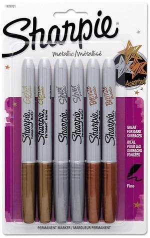 Sharpie Metallic Permanent Markers Assorted 6/Pack 1829201