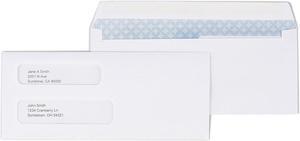 Staples #8 5/8" Check-Size Double Window Security-Tint Gummed Envelopes 500/BX 438614 Staples #8 5/8" Check-Size Double Window Security-Tint Gummed Envelopes 500/BX 438614