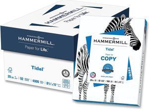Hammermill Tidal Print Paper 92 Bright 20lb 8.5 x 11 White 500 Sheets/Ream 8 Reams/Carton 162400