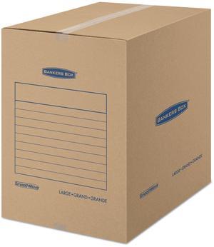 Bankers Box SmoothMove Basic Large Moving Boxes 18l x 18w x 24h Kraft/Blue 15/Carton 7714001