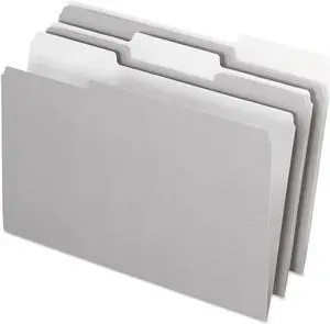 Pendaflex Interior File Folders 1/3 Cut Top Tab Legal Gray 100/Box 435013GRA Pendaflex Interior File Folders 1/3 Cut Top Tab Legal Gray 100/Box 435013GRA