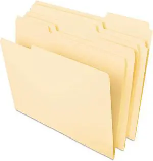 UNIVERSAL Heavyweight File Folders 1/3 Cut One-Ply Top Tab Legal Manila 50/Pack 16420