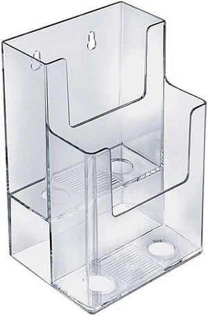 Azar Two-Tier Two-Pocket Trifold Brochure Holder 4.625" x 3.625" x 7 Clear 2/Pack 252032 Azar Two-Tier Two-Pocket Trifold Brochure Holder 4.625" x 3.625" x 7 Clear 2/Pack 252032