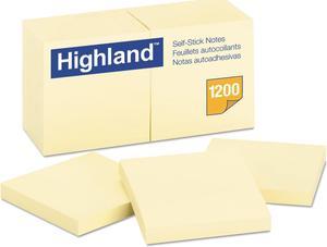 Self-Stick Notes 3 x 3 Yellow 100-Sheet 12/Pack