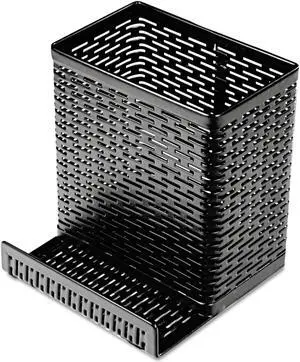 Artistic Urban Collection Punched Metal Pencil Cup/Cell Phone Stand 3 1/2 x 3 1