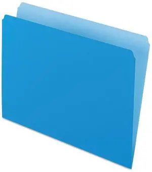 Pendaflex Colored File Folders Straight Cut Top Tab Letter Blue/Light Blue 100/Box 152BLU