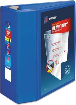 Avery Heavy-Duty View Binder w/Locking EZD Rings 5" Cap Pacific Blue 79817