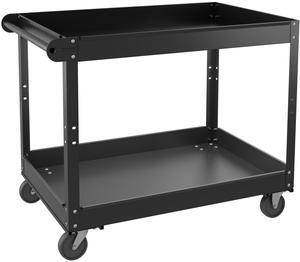 Lorell Utility Cart 2-Shelf 24"Wx36"Lx32"H Black 59690