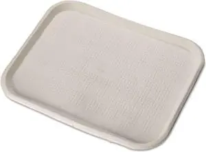 Chinet Savaday Molded Fiber Food Trays 14 x 18 White Rectangular 100/Carton