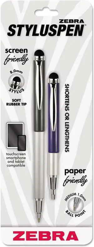 Zebra Pen,Stylus,1.0mm,2pk,Begy 33602