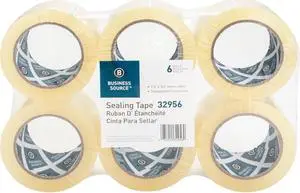 Business Source Packaging Tape Adhesive 3"Core 1-7/8"x164' 6/PK CLEAR 32956