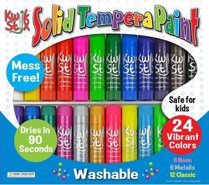 The Pencil Grip Kwik Stix Solid Tempera Paint Sticks 24/PK Ast 604