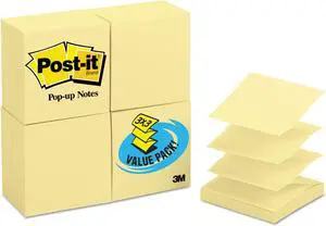 Original Canary Yellow Pop-Up Refill 3 x 3 100-Sheet 24/Pack