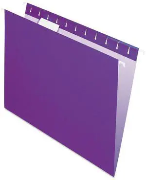 Pendaflex Essentials Colored Hanging Folders 1/5 Tab Letter Violet 25/Box 81611