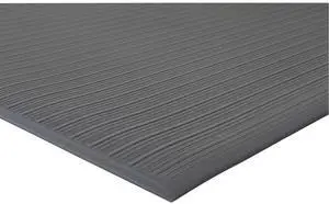 Genuine Joe Anti-Fatigue Mat Vinyl Foam Beveled Edge 3'x12' Black 01710