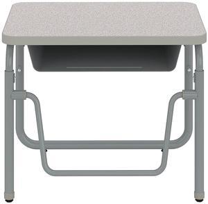 Safco 1226GR Learn Nesting Trapezoid Desk - 32.83" x 22.25" to 29.5" - Gray
