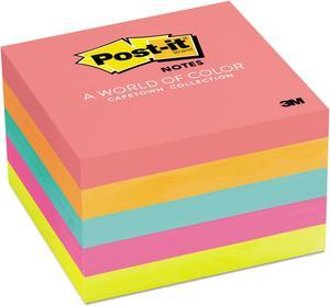 Post-it Original Pads in Cape Town Colors 3 x 3 100-Sheet 5/Pack 6545PK