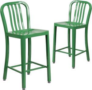 FLASH FURNITURE 4-ET-BT3503-24-MINT-GG Mint Backless Metal Stool,24"