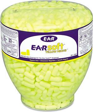 E-A-R Classic Earplugs, Soft Foam, Neon Yellow, Bottle Of 1,000