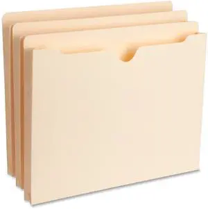Business Source File Pocket Straight Tab 1" Exp. 200 Cap. Letter 50/BX MLA 65797