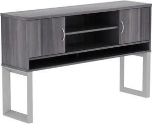 Lorell Hutch 2-piece Frame 59"x15"x36" Weathered Charcoal 16219