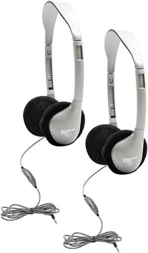 Hamilton Buhl HamiltonBuhl SchoolMate On-Ear Stereo Headphone with In-Line Volume Control Pack of 2 (HECHA2V-2)