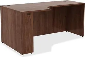 Lorell Left Corner Credenza 66"x36"x29-1/2" Walnut 34394