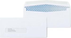 Staples Left Window Security-Tint Gummed Check-Size #8-5/8 Envelopes 500/Box 918179