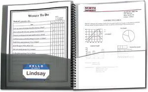C-Line Eight-Pocket Portfolio Polypropylene 8 1/2 x 11 Smoke 33081
