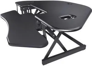 Lorell Corner Desk Riser Adjustable 45-3/5"Wx31"Lx18-1/10"H BK 82014