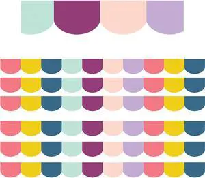 Teacher Created Resources Oh Happy Day Die-Cut Border 2.19" x 210' Scallop Design (TCR9090-6)