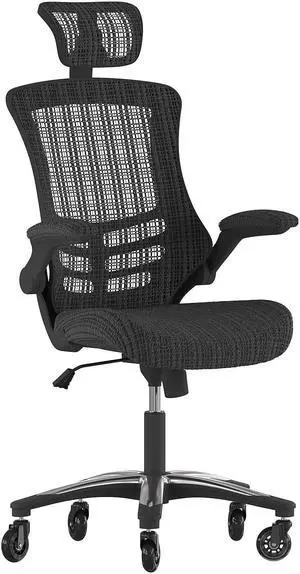 Flash Furniture Kelista Ergonomic Mesh Swivel High-Back Executive Office Chair Black (BLX5HRLB)