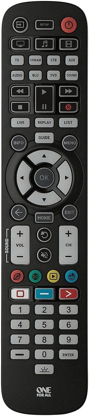 One For All Essential 8-Device Backlit Universal Remote (URC3680) UEBVURC3680