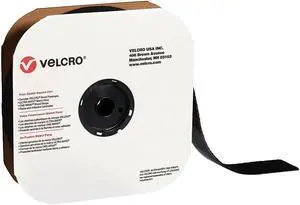 VELCRO Brand Velcro Tape Individual Strips Loop 2" x 75' Black 1/Case VEL138
