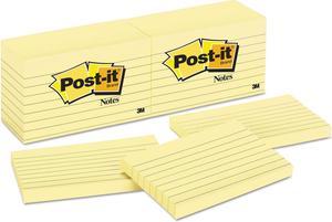 Original Pads in Canary Yellow 3 x 5 Lined 100-Sheet 12/Pack