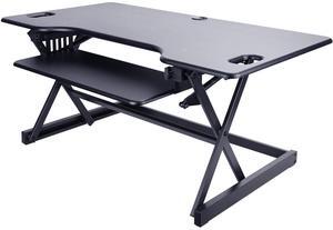 Lorell Desk Riser Adjustable 45 lb Cap 46"x24"x20" Black 82013