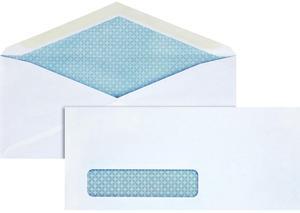 Business Source 42205 Security Window Envelopes, 4-1/8" x 9-1/2", 500/Box, Wove