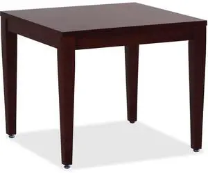 Lorell Wood Corner Table 23-3/5"x23-3/5"x20" Mahogany 59543