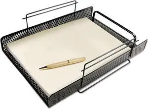 Artistic Urban Collection Punched Metal Letter Tray Black ART20002