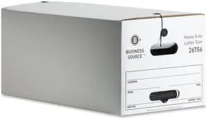 Business Source Med. Duty Storage Box Ltr 700 lb. 12"x24"x10" 12/CT WE 26756