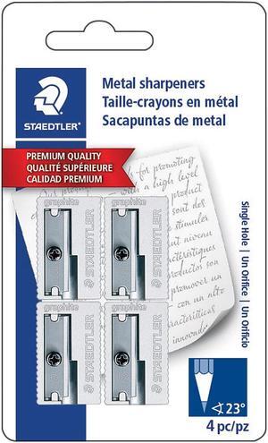 Staedtler Manual Pencil Sharpeners Silver 4/Pack (51010BK402NA) 428748