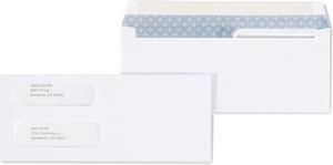 Staples Gummed Laser Double-Window Security-Tint Envelopes 500/BX 394062