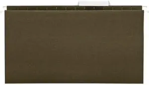 Business Source Hanging File Folder Legal 11 Pt. 1/3 Cut 25/BX Green 43569
