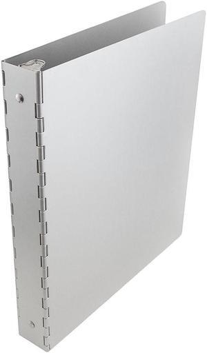 JAM Paper Aluminum 1.5 Inch Binder Silver Aluminum 3 Ring Binder 301933554