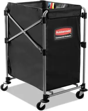 Rubbermaid Commercial Collapsible X-Cart Steel Four Bushel Cart 20 1/3w x 24 1