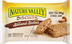 Nature Valley SN47879 Flavored Biscuits, Almond Butter, Cinnamon - Box - 1.35 oz. - 16 / Box