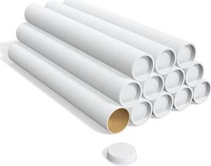 3" x 24" Staples White Mailing Tubes 12/Box (11628) 558420
