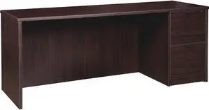 Lorell PC2466RES Prominence 2.0 Espresso Laminate Right-Pedestal Credenza - 2-Drawer