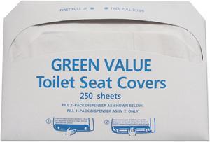 GEN Half-Fold Toilet Seat Covers White 14 3/4 x 16 1/2 5000/Carton GVTSC5000