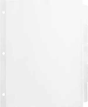 Business Source Plain Tab Indexes 9/32" Holes 3HP 5Tab 36 Sets/BX WE 36683